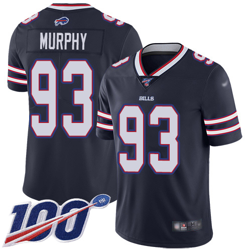 Men Buffalo Bills #93 Trent Murphy Limited Navy Blue Inverted Legend 100th Season NFL Jersey->youth nfl jersey->Youth Jersey